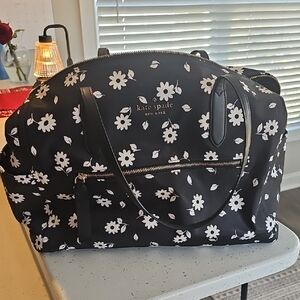 Kate Spade Black and White Floral Travel Bag